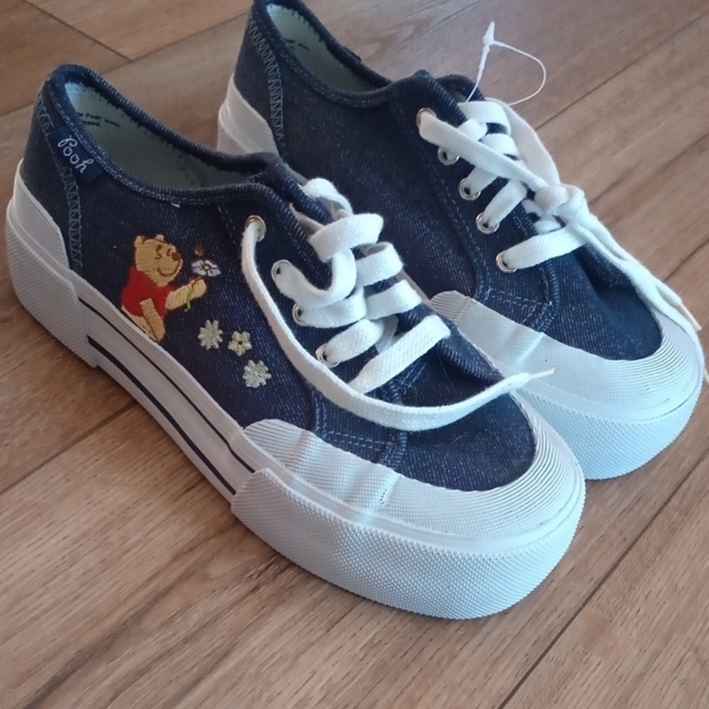 Winnie the Pooh Denim Platform Sneakers - Women's Blue - Picture 2 of 8